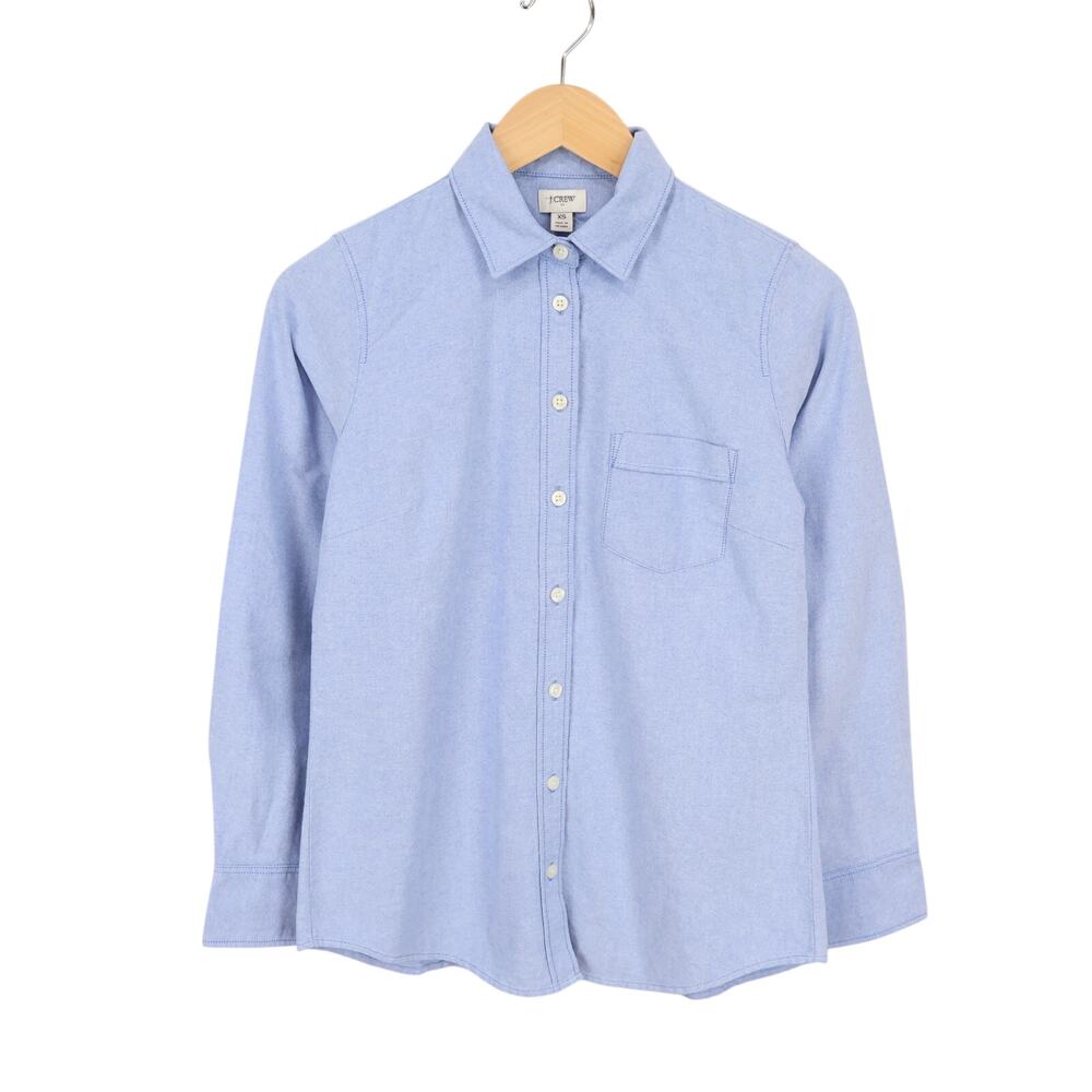 J.Crew Factory Button Up Oxford Signature Fit Blue Size XS NWT
